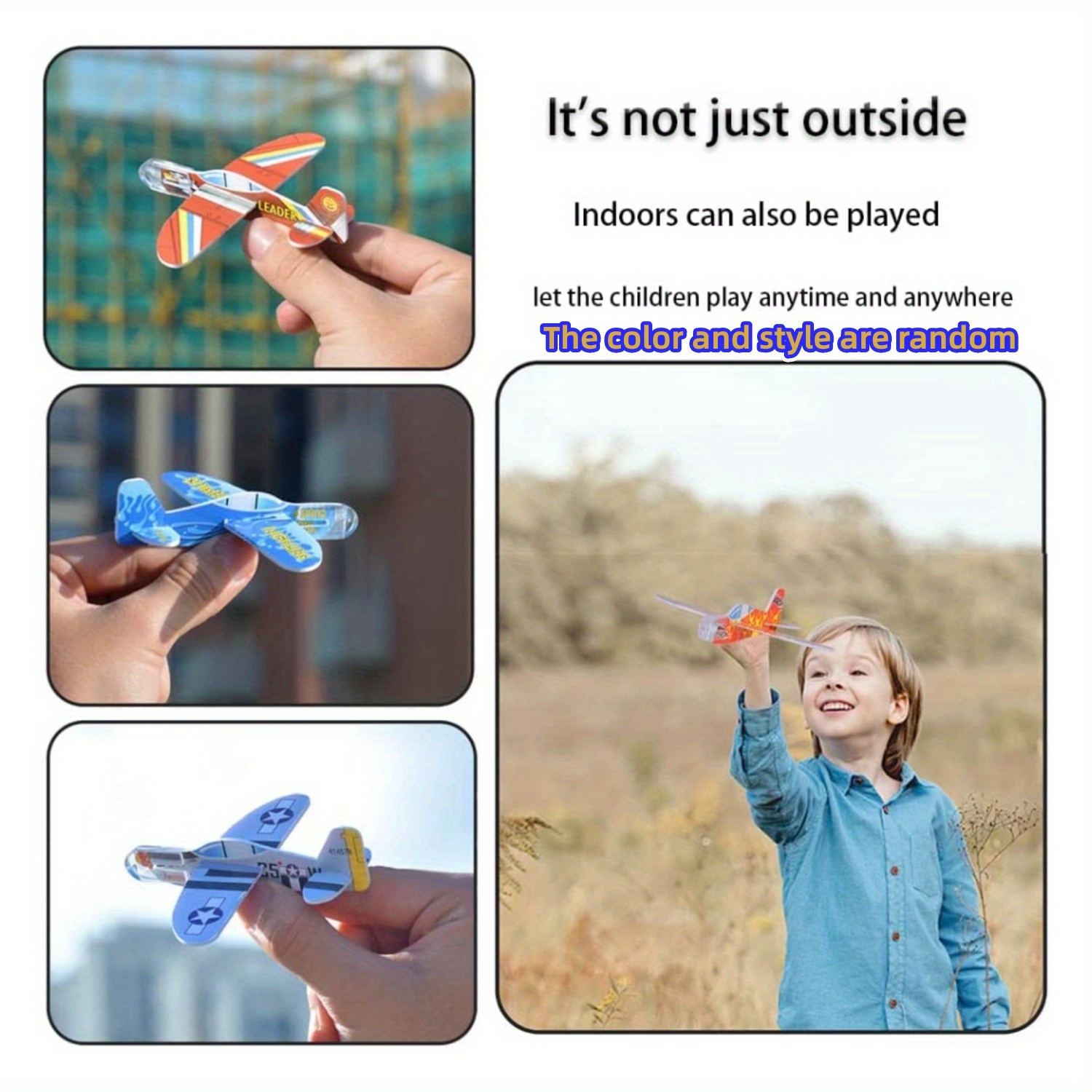 Foam Gliders Planes Toys For Kids, Paper Airplane Toys Set, Plane Party Favors Goodie Bag