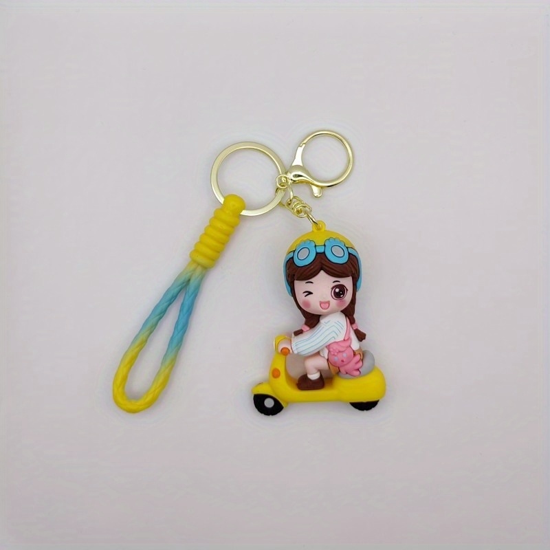 Creative Tram Riding Couple Boys And Girls Keychain, Car Pendant, Cute Bag  Key Chain, Exquisite Party Gift Key Ring Ornament, Keyring Packs, Bag  Pendants, Backpack Charms, Birthday Gifts, Party Favors, Holiday Gifts