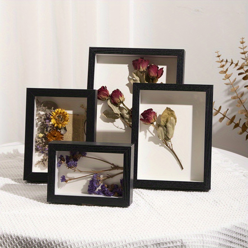 Creative Rose Dried Flower Picture Frame Three-dimensional Hollow Butterfly  Swing Table Handmade Diy Shell Star Photo Frames