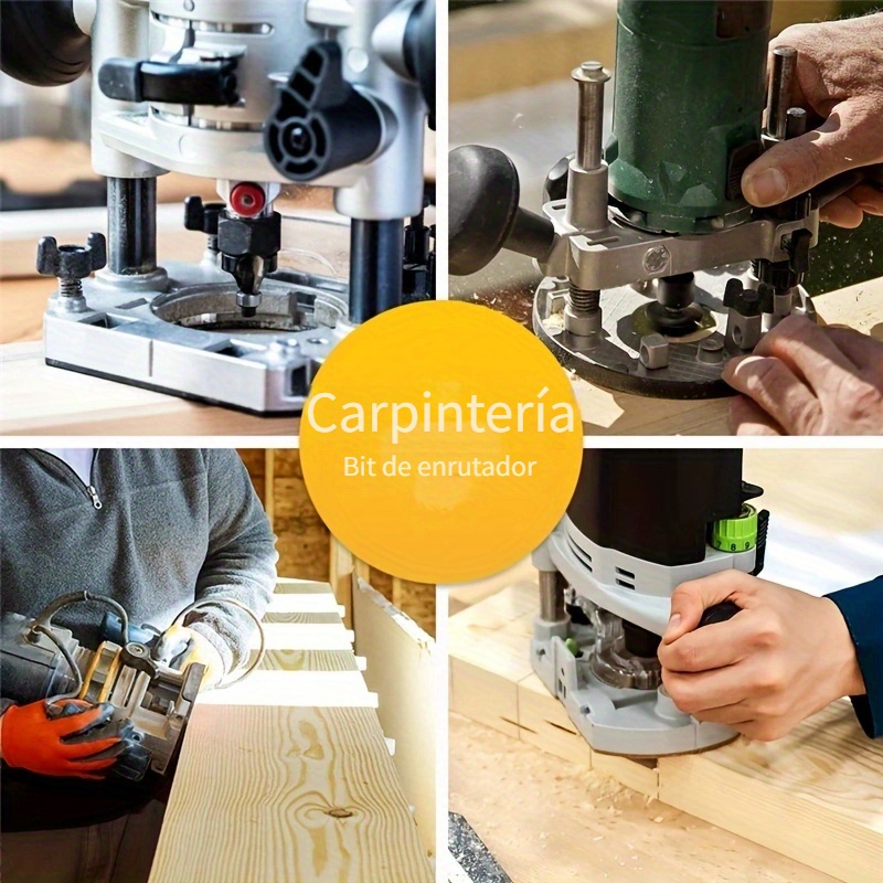  Enrutadores para carpintería Kit de herramientas de