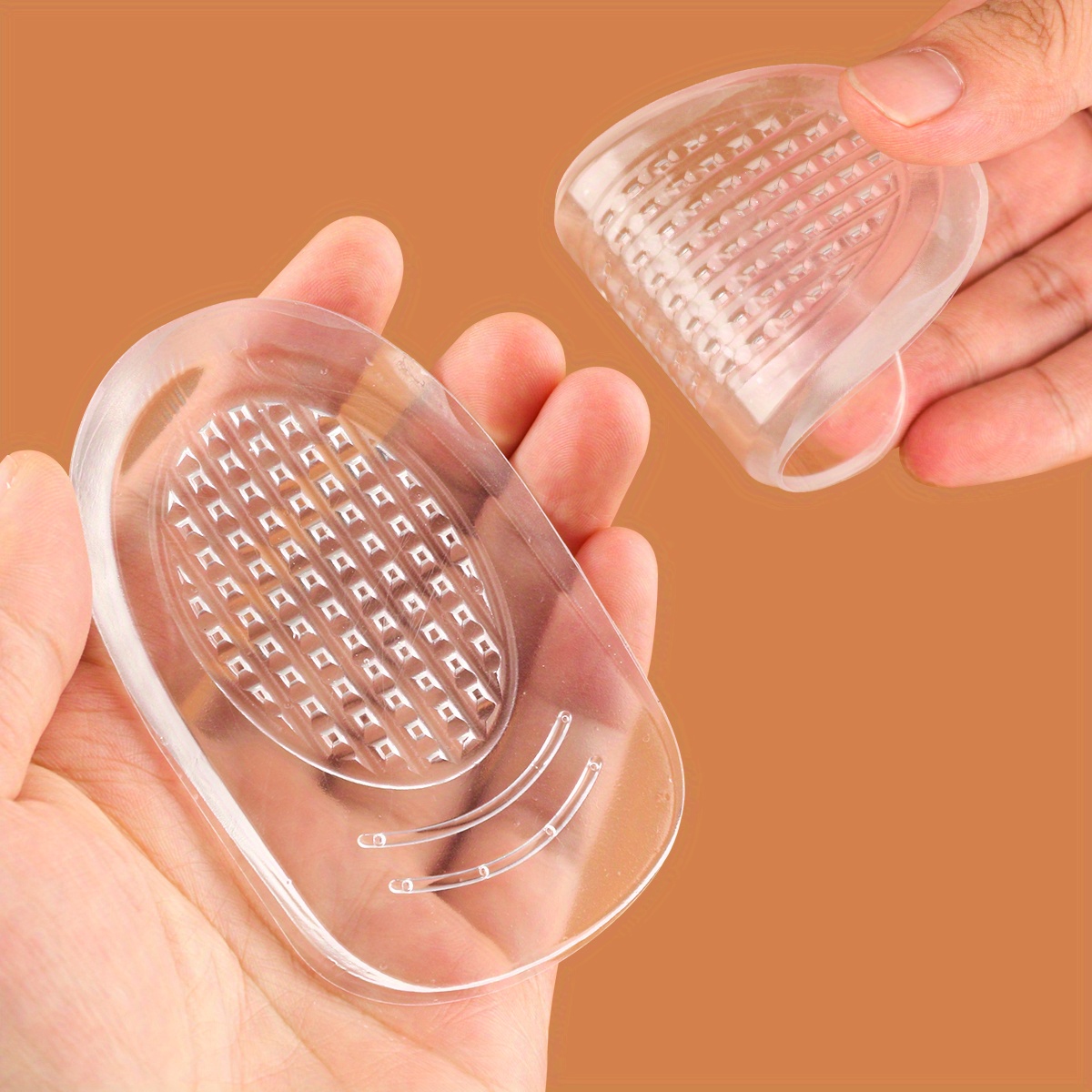 TEMU Semelles Intérieures Transparentes - Surélevées de 1 cm pour Hommes et Femmes, Coussinets d'Élévation Talon