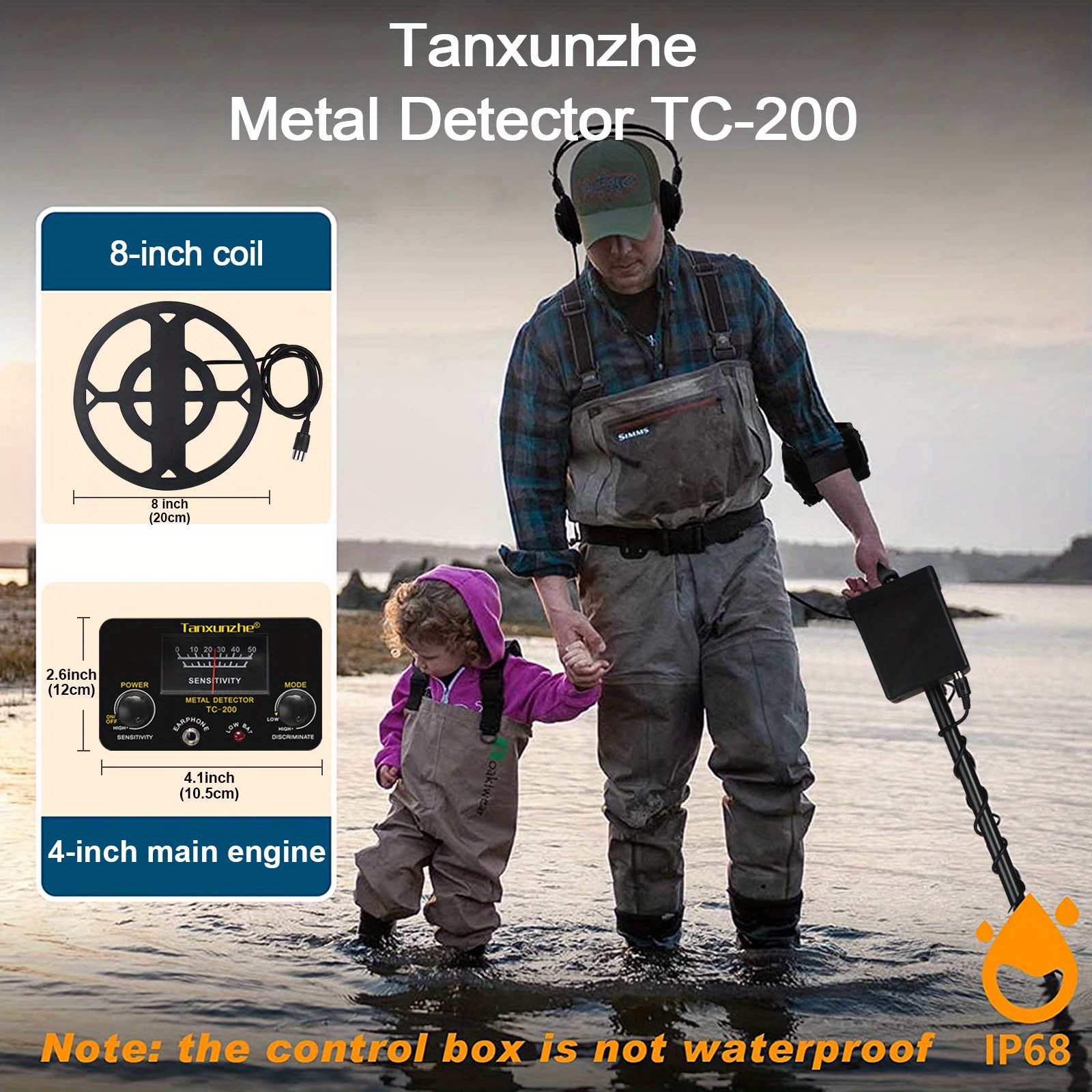 Unlock Hidden Treasures Tc 200 Professional Metal Detector - Temu