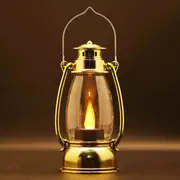 1pc mini vintage wind lamp led candle light small night light camping light bedside hanging light table light atmosphere light electronic candle light with 3 pieces ag13 battery powered details 3