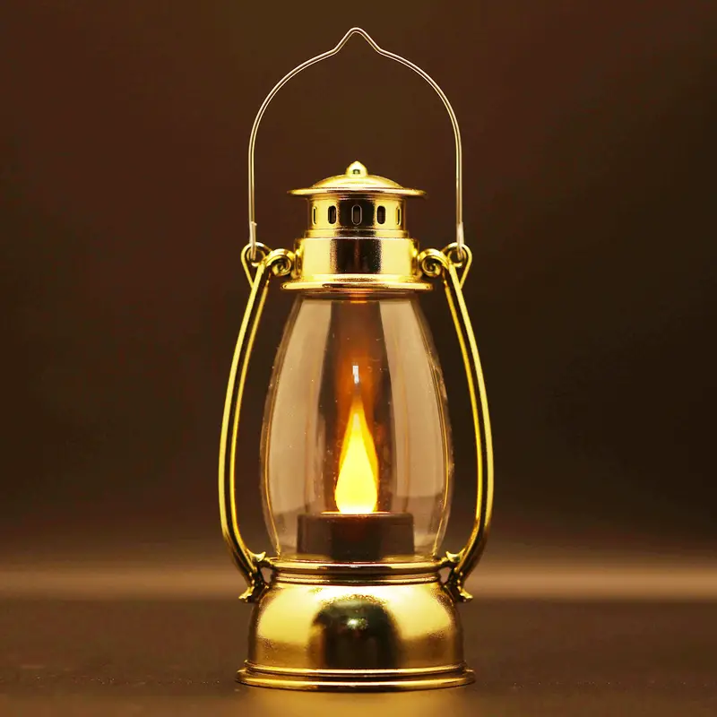 1pc mini vintage wind lamp led candle light small night light camping light bedside hanging light table light atmosphere light electronic candle light with 3 pieces ag13 battery powered details 3