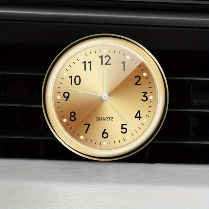 1pc New High-end Car Clock Quartz Watch Head Clock Car Decoration Creative Pointer Luminous Car Clock
