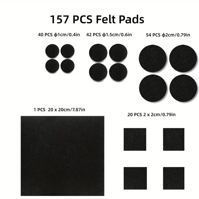 Felt Pads For Floor Protection Chair Legs Self Adhesive - Temu
