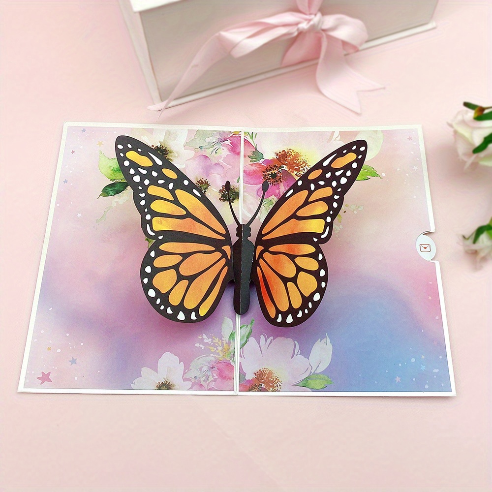 1 carte de voeux papillon 3D - Temu Belgium