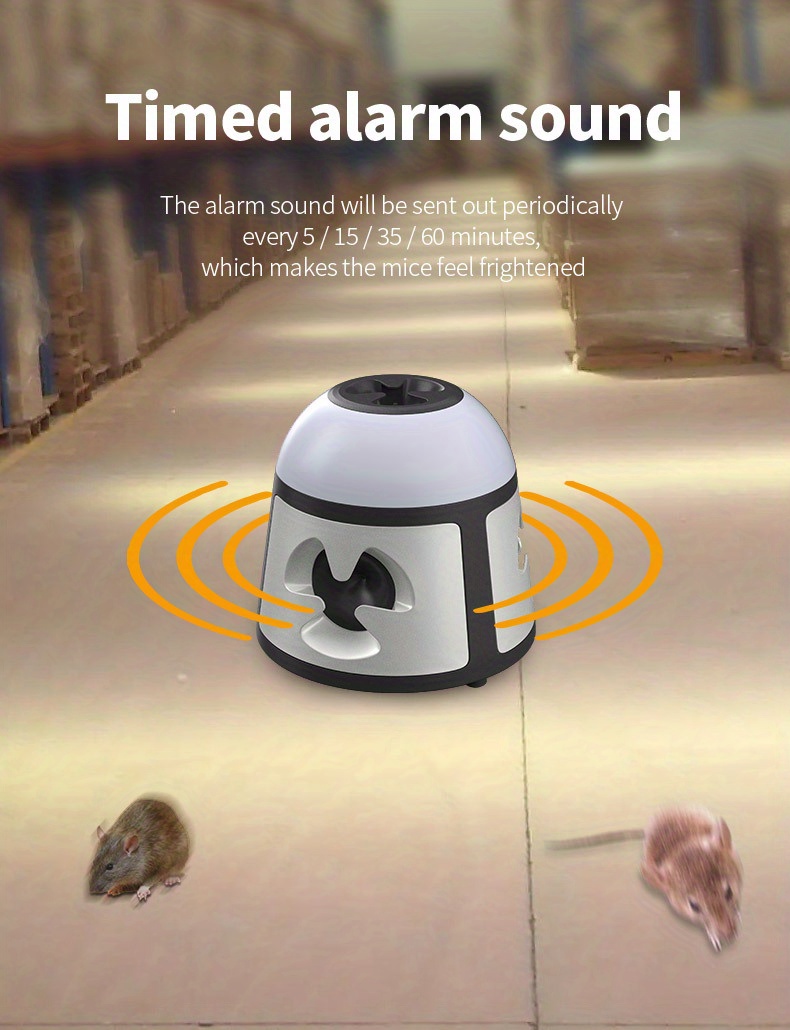 1pc ultrasonic rat repellent high power warehouse and hotel are suitable for driving away rats stray dogs cats over a large area of 600 square meters details 6