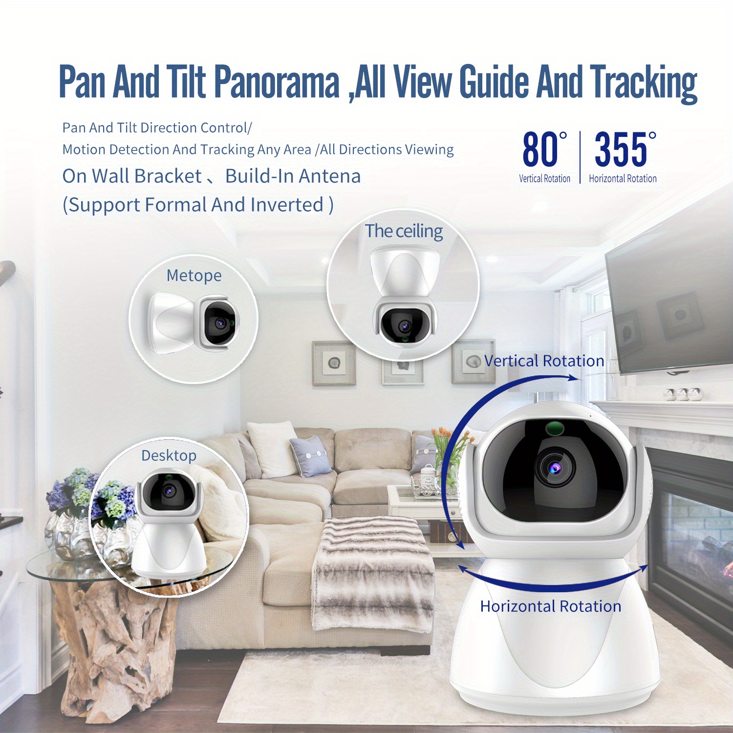 Wireless Wifi Ptz Camera Ip Cctv Security Protector - Temu