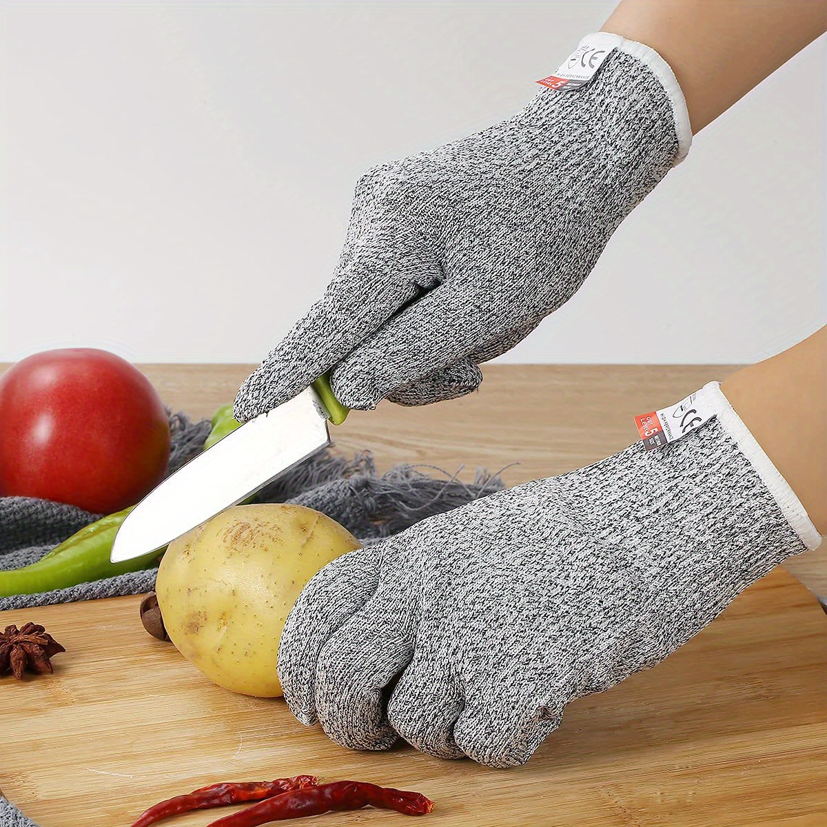 White Cut Resistant Gloves Food Grade Level 5 Protection - Temu
