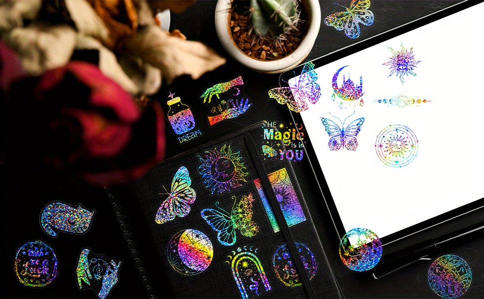 Holographic Stickers for Resin 3-Count, Art Craft Reiki Symbol