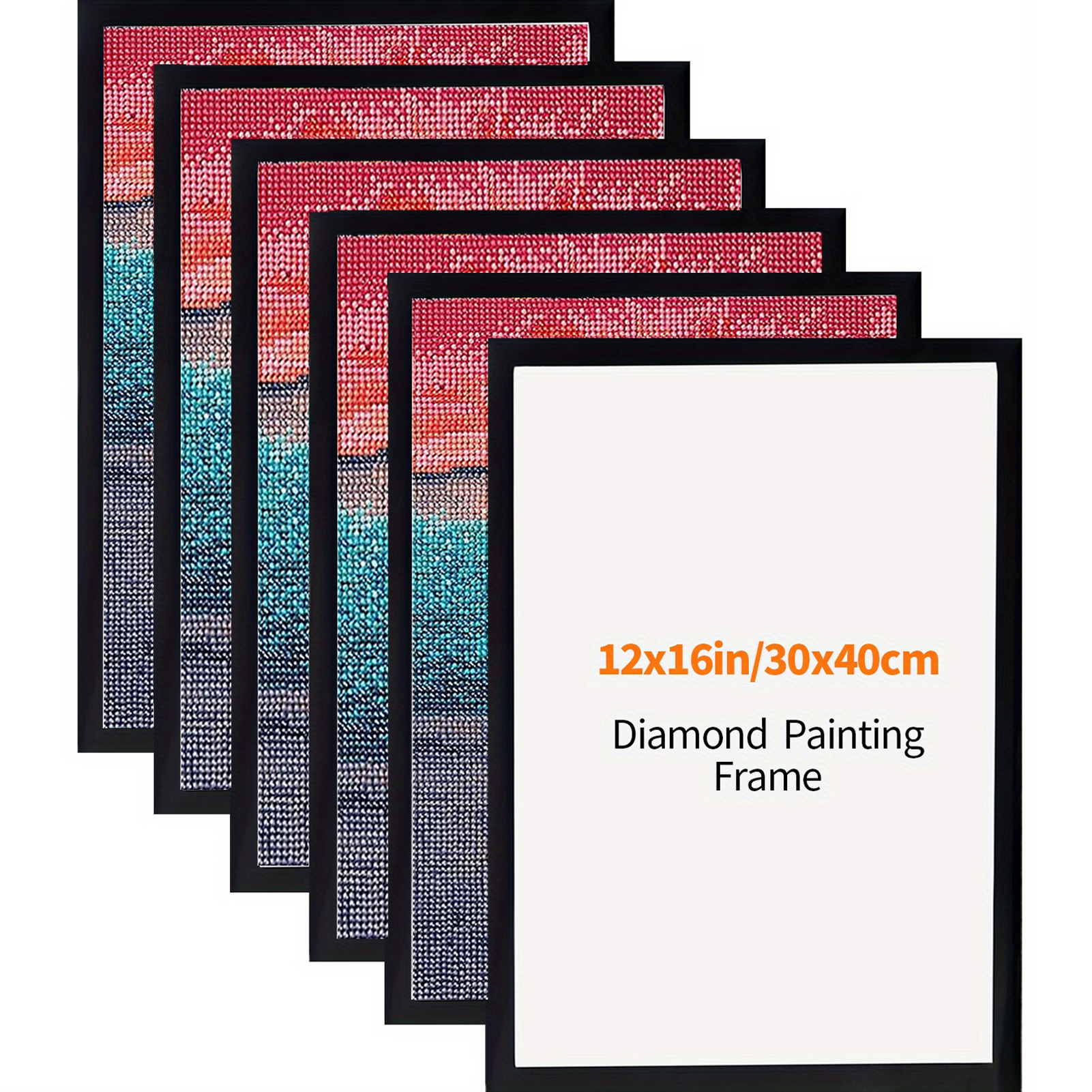  4 Pack Diamond Painting Frames Magnetic Diamond Art Frames  11 X 11 Inch/ 28 X 28 Cm Self Adhesive Frames For Diamond Painting Pictures  12 X 12 Inch/ 30 X 30 Cm Canvas Decorations Accessories