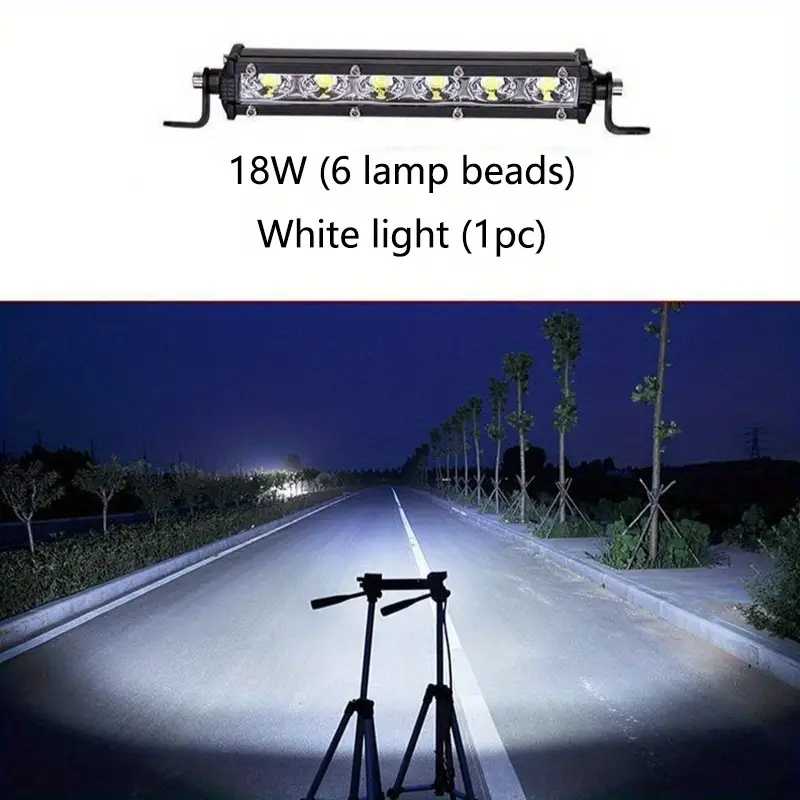 10 48v Led Car Work Light Bar Led Light Bar 6000k White - Temu