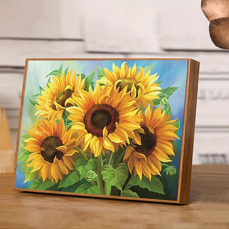 DIY Diamond painting kits for adults,Oil painting sunflower