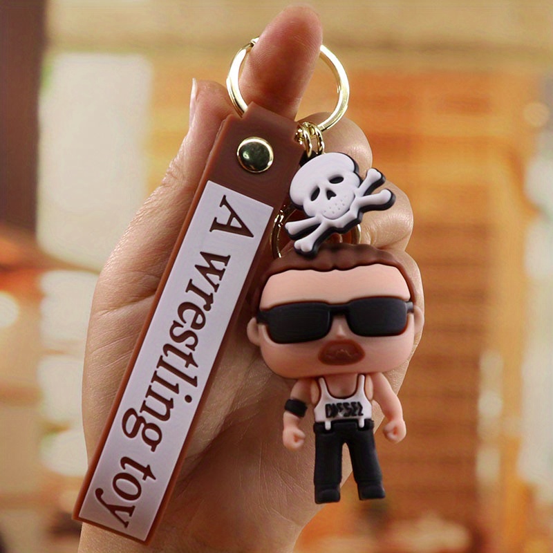 Acrylic Cartoon Graffiti Doll Key Chain Creative Doll Women Bag Pendant  Jewelry Cute Mobile Phone Car Keychain Xmas Birth Gift