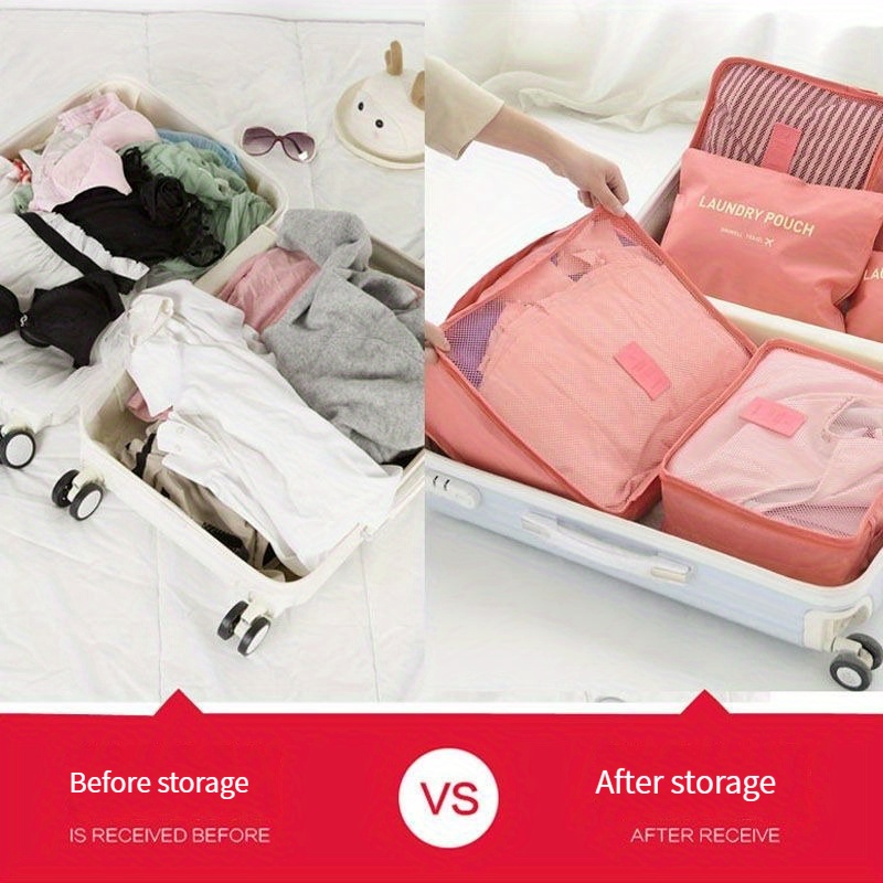 Clear Cube Clothes Organizer Bag, Canvas Clothes Separation Storage Box,  Lightweight Packing Organizer - Temu Germany