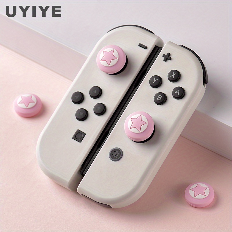 Cute Protective Cover For Switch Gaming Accessories Star Wings Dark Pink Funda  Switch OLED Silicone Case Joy-Con Shell Mouse Pad