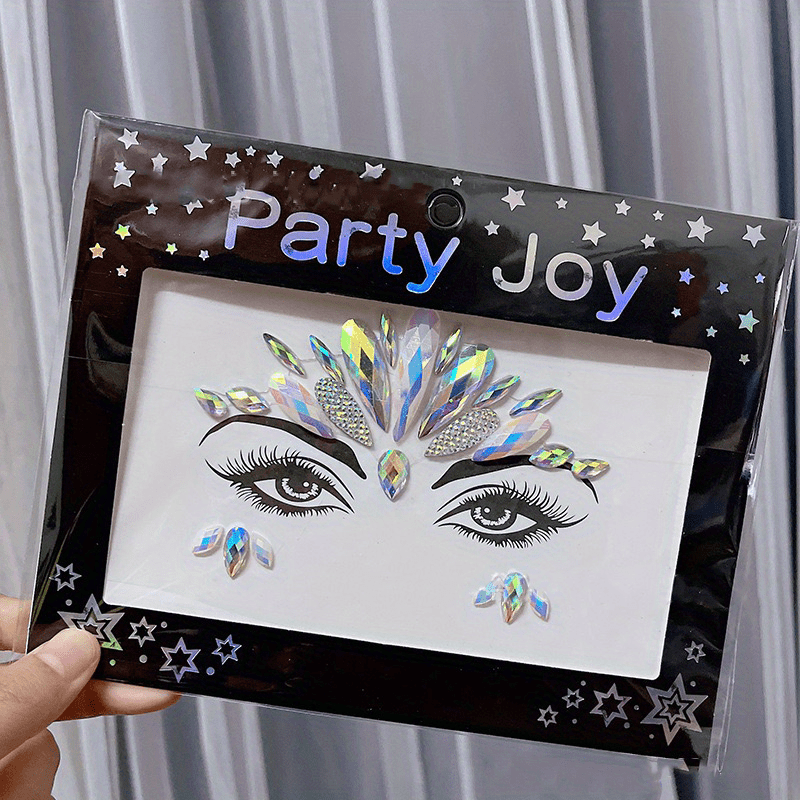 Face Stickers Rhinestone Decorations Between Eyebrows Fake Diamond 3d ...