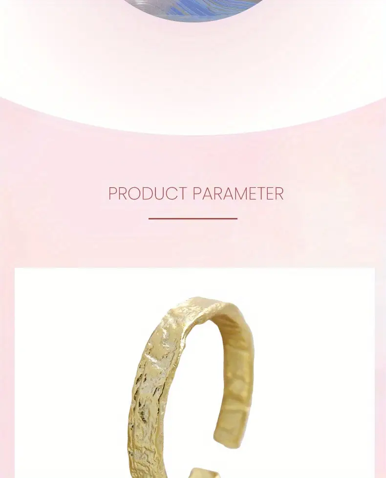 Irregular Concave Convex Surface Golden Foil Ring Men - Temu