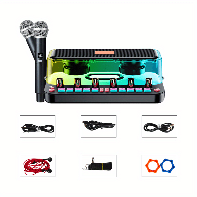 C18 Home Sound Card Karaoke Audio Integrated Microphone Equipment