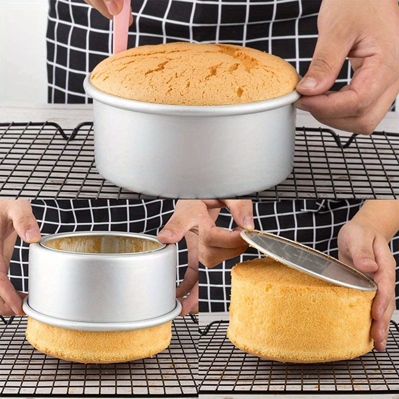 1pc cake pan loose bottom baking cake mold removable bottom metal baking   accessories baking tools kitchen gadgets kitchen accessories home kitchen items 4 6 8 10 details 9