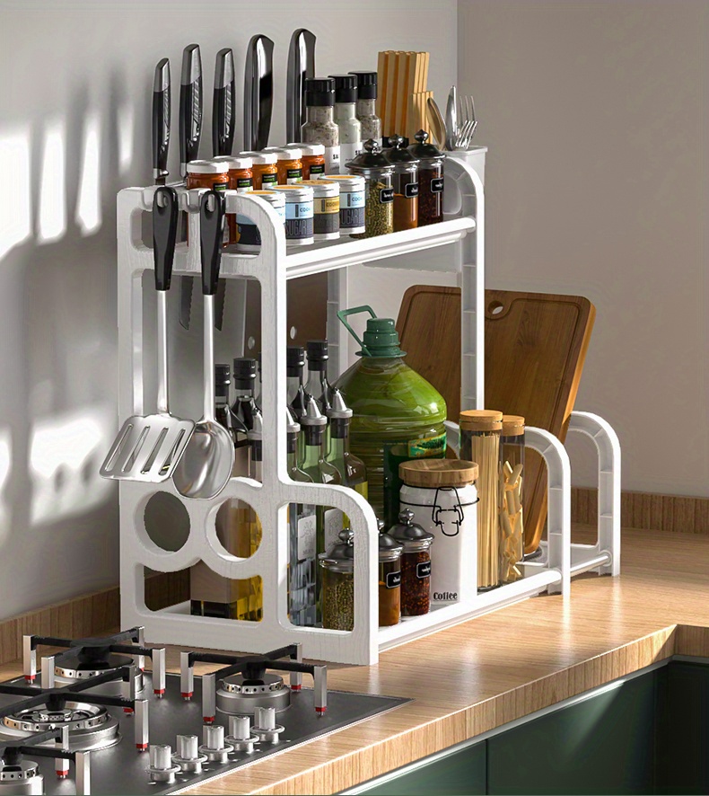 mDesign Ripiano per spezie espandibile – Organizer allungabile per  barattoli e contenitori di sale, pepe e aromi – Porta spezie su 3 livelli –  grigio chiaro : : Casa e cucina