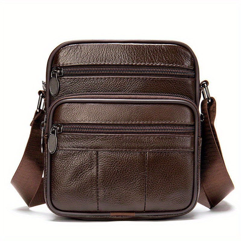 Leather Crossbody Chest Bag Multifunctional Sling Bag