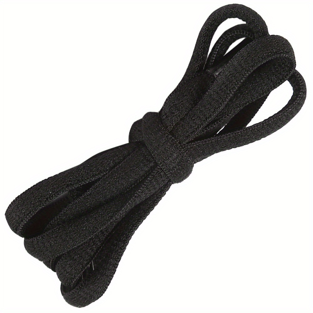 Strings Shoe Laces Twisted 8mm Round. Fits Thru Most Eyelids Fast Ship from U.S. (Shoelace Material:Black Rope Shoelaces 1 Pair;)