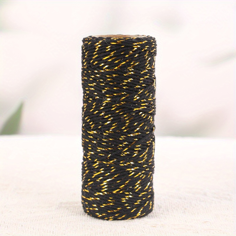 Diy Cotton Thread Golden Silk Flash Braided Tag Rope - Temu