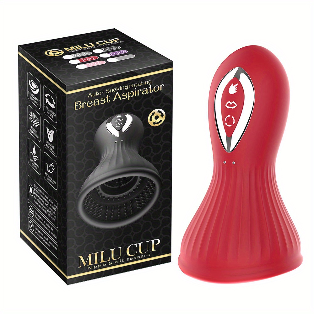 Rotating Sucking Breast Massager Female Breast Titillation Orgasm Sex Toys Electric Sucking Nipple Stimulation Masturbator Sex Supplies Couple Flirting Sex Products Adult Sex Toys For Women Men - Health and Household