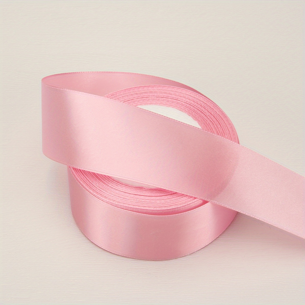 Swedin 2 Rolls (1aa50 Yards, 12aa50 Yards) Pink Satin Ribbon for Gift Wrapping, Wedding, Bow Making Other Projects