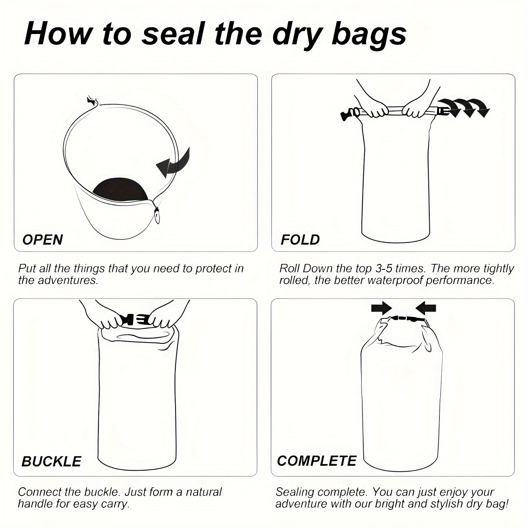 Stay Dry Lightweight Dry Bag Dry Sack Kayaking Gym Hiking - Temu