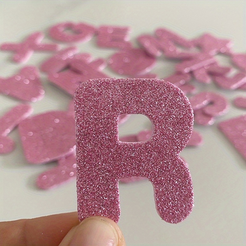 Self Adhesive Stick On Glitter Alphabet Letter Stickers Card Making Art &  Craft