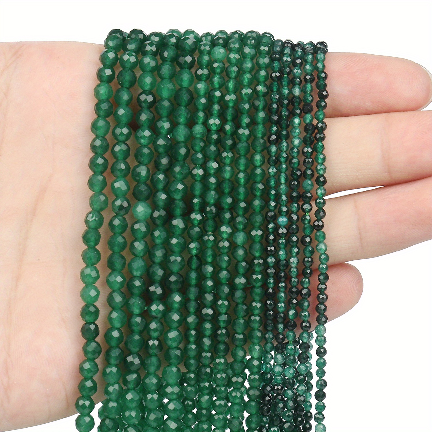 Green small best sale beads necklace