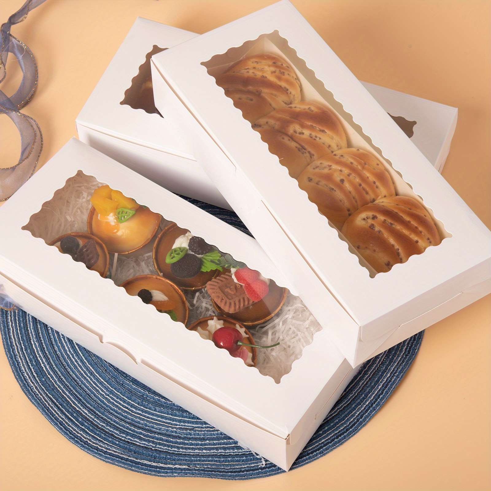  Cajas para tartas de 12 x 12 x 14 pulgadas con ventana