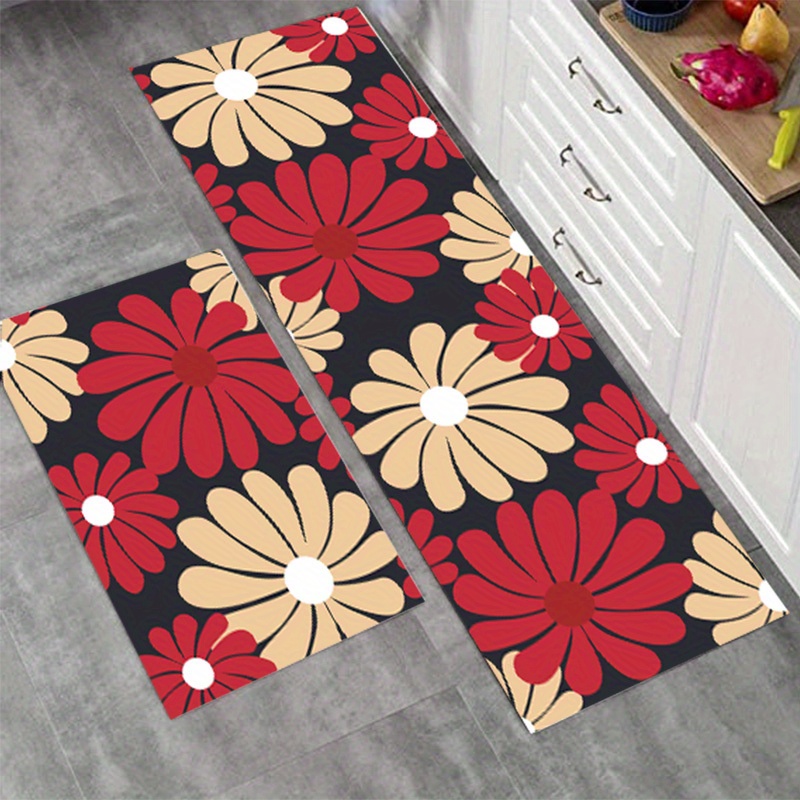 Kitchen Mats,Boho Vintage anti Fatigue Kitchen Rugs Sets of 2,Non Slip  Waterproo