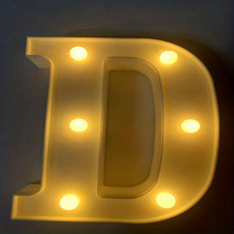 Foaky 26 letras del alfabeto con luces LED, letras que se iluminan, luces  de noche, para bodas, fiestas de cumpleaños, funcionan con baterías, luz