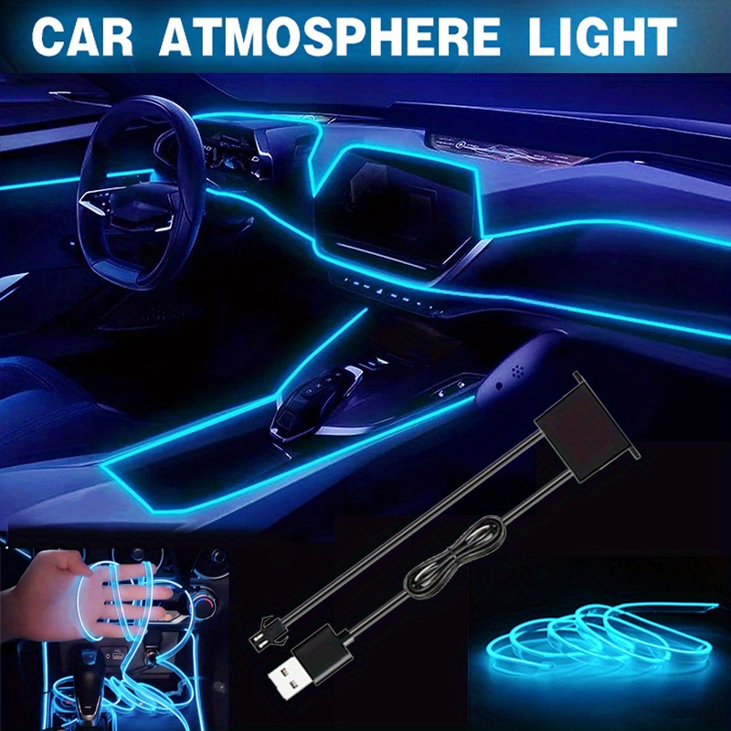 Voiture Intérieur Led Lampe Décorative El Câblage Neon Strip, pour Auto Diy  Flexible Ambient Light Usb Party Atmosphere Diode