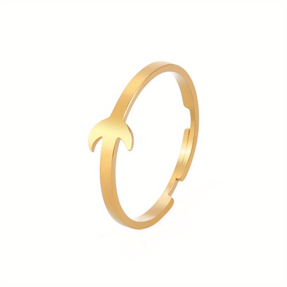 1pc fashion hollow moon design ring bohemian style for men stainless