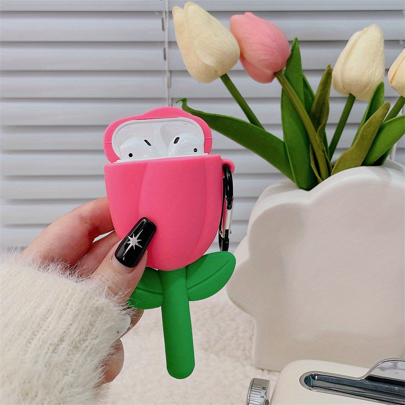 Pink Floral Cute Luxury Designer Airpods 1 2 Pro Case With 