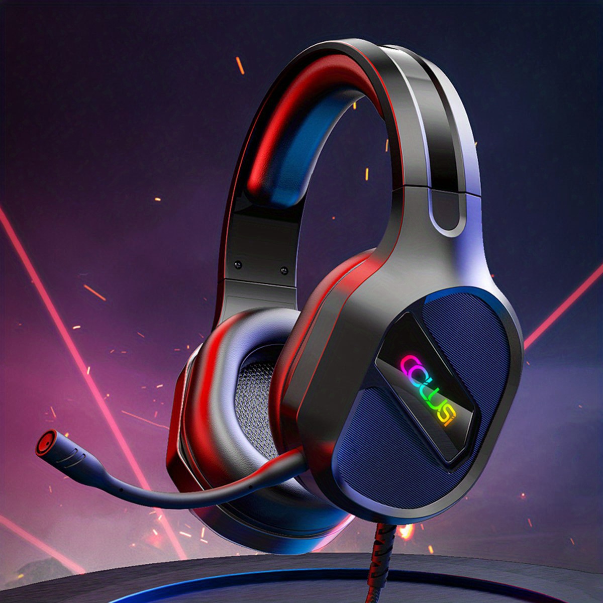 Colusi c400 fone de ouvido para jogos com microfone com cancelamento de ruído som surround fone de ouvido para jogos para ps4 xbox nintendo switch pc detalhes 7