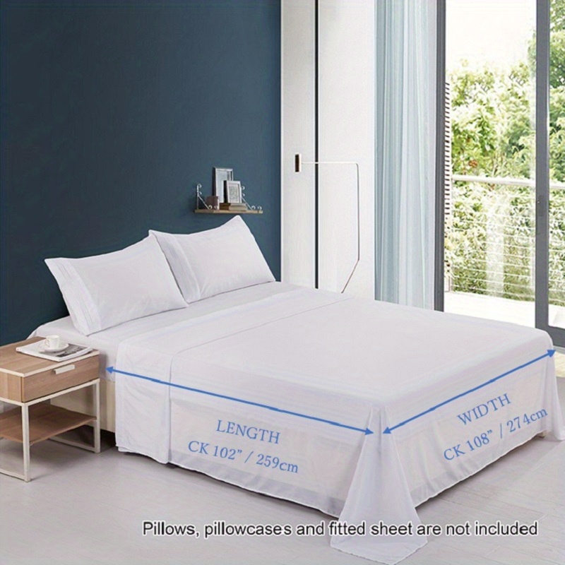 Solid Flat Sheet for Bedroom Guest Room Hotel