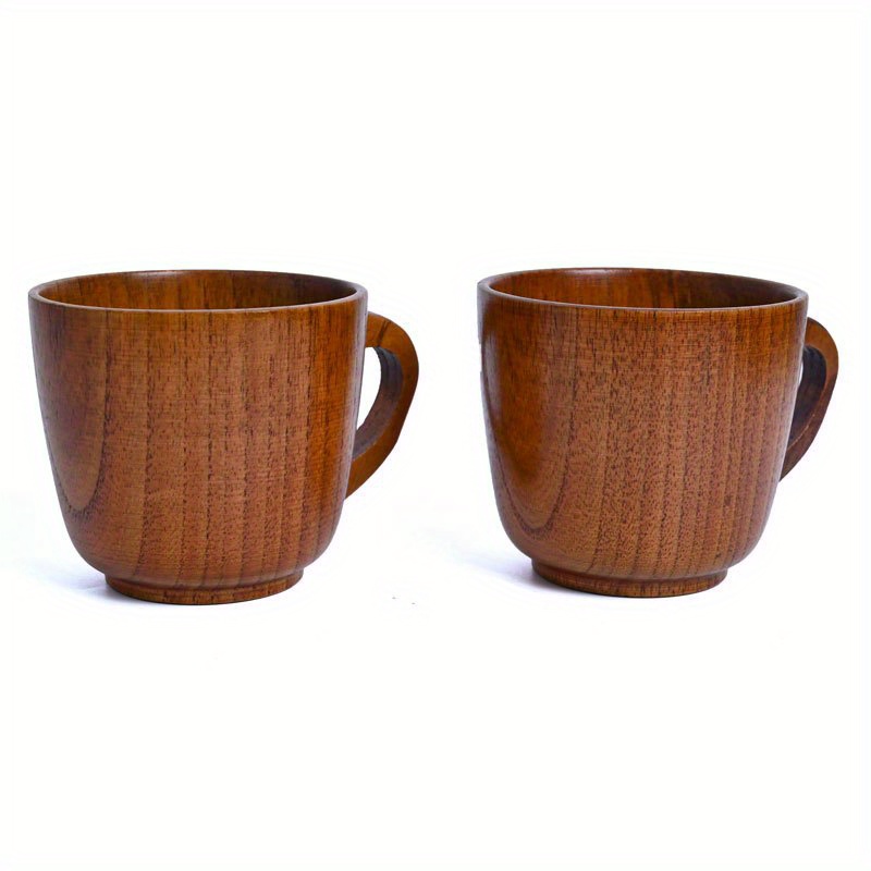 Handmade Wooden Coffee Cups, Natural Wood Milk Cups With Handle, Perfect  For Coffee Or Tea, Ideal For A Cozy And Rustic Drinking Experience - Temu