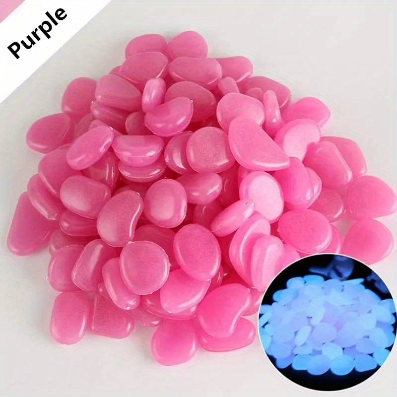 200pcs Small Luminous Pebbles Garden Aquarium Decoration