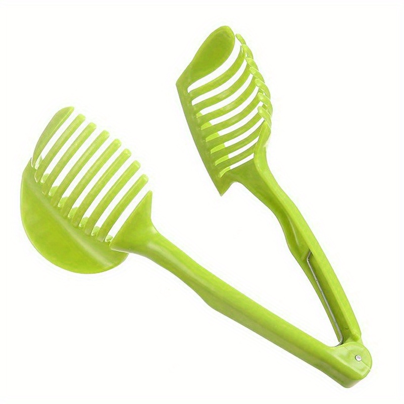 Tomato Slicer Lemon Cutter Holder Aluminum Alloy Easy Slicing Round Fruits  Kiwi Lime Vegetables Onion Potato Cutter Guide Tongs with Handle Kitchen  Cutting Aid Holder Tool 