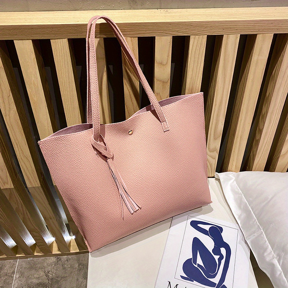 Large Leather Tote Bags Women, Women's Pu Leather Tote Bag