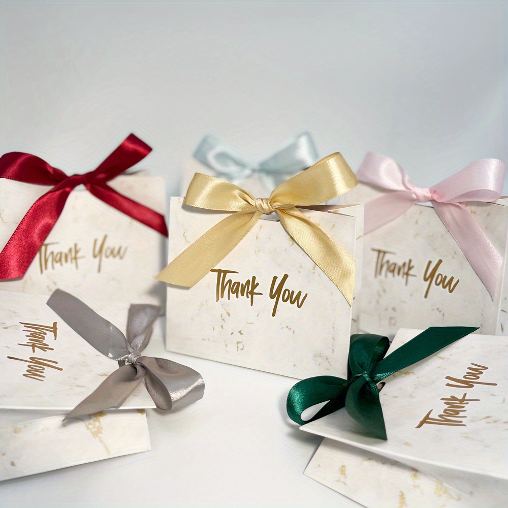 Marble Thank You Gift Bags Wedding Supplies Marbling Pattern - Temu