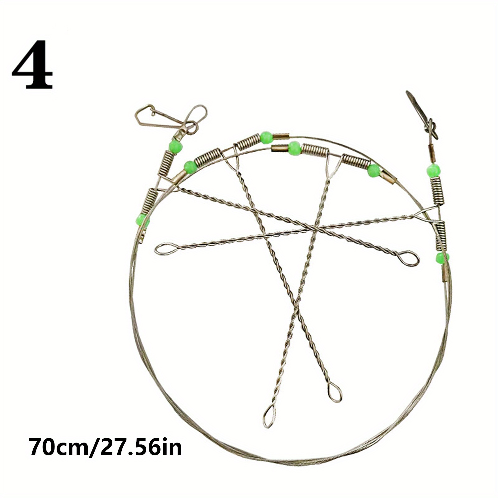 6pcs Circle Hooks Rigs, Saltwater Steel Leader Wire, Heavy Duty Circle Hook  With Leader Wire, Fishing Lure Rig 7/0