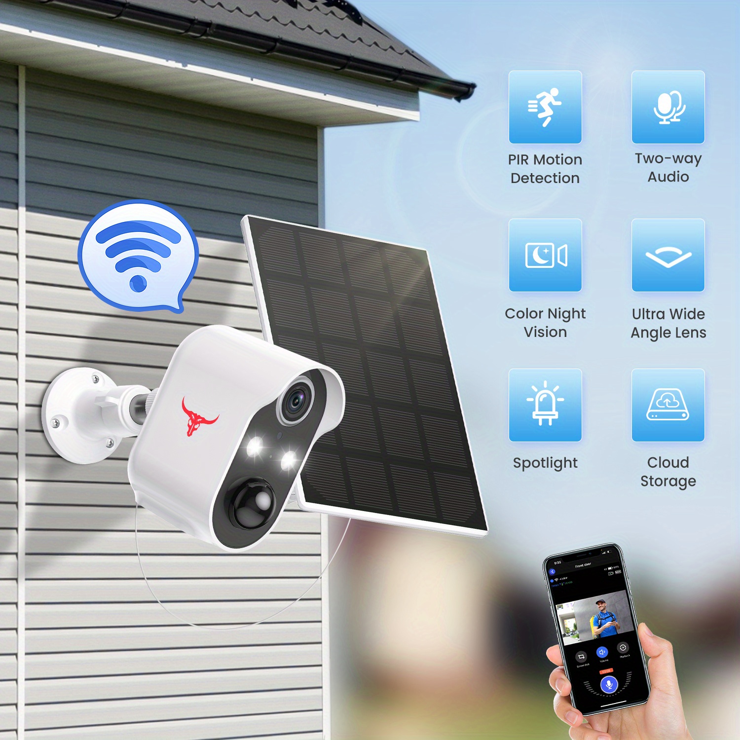 wireless home security system with battery powered cameras