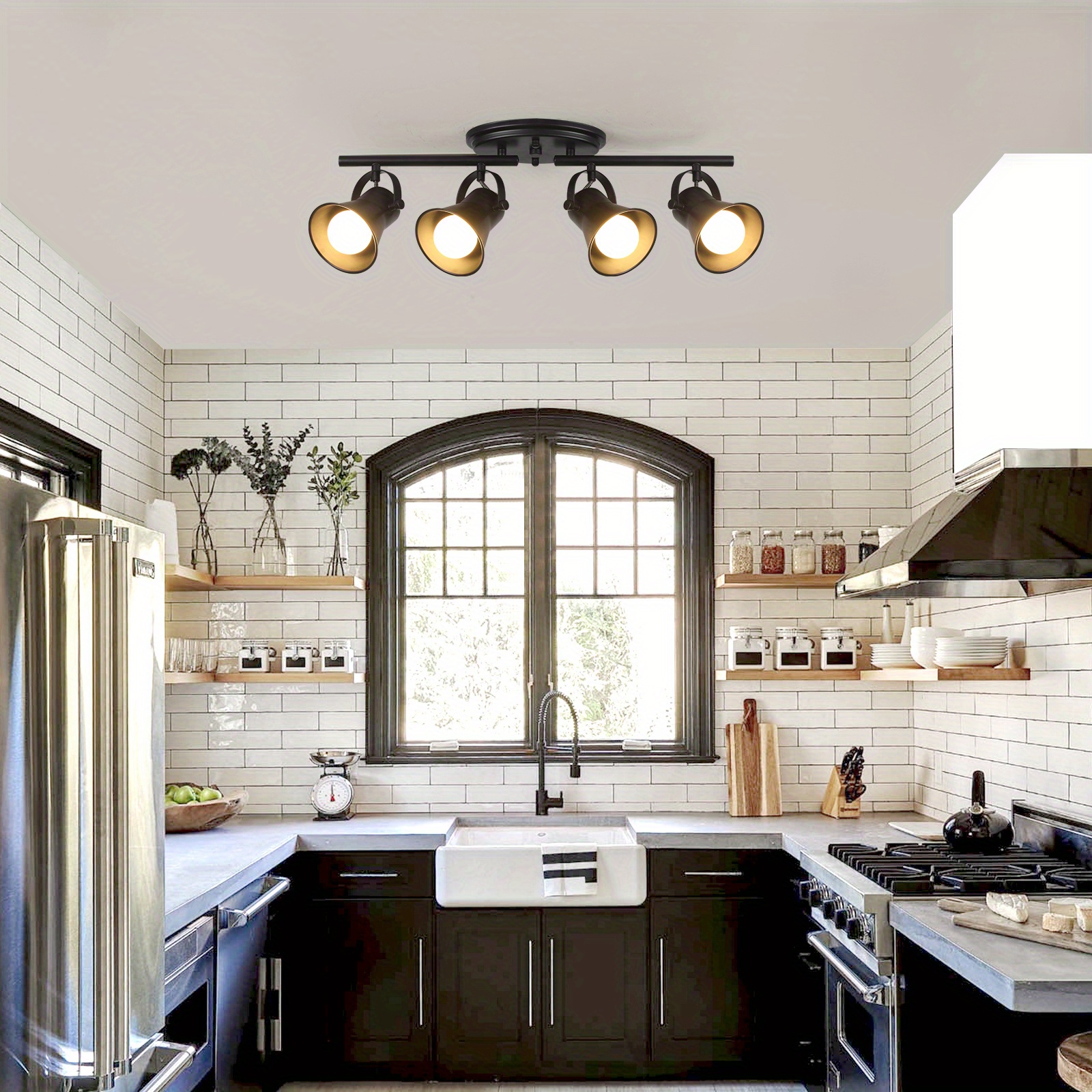 Track lighting farmhouse deals style